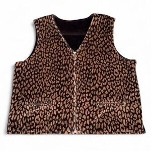 Leopard Print Sleeveless Vest